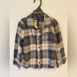 Old Navy Plaid Button-Down Shirt - Pink, Olive, Navy